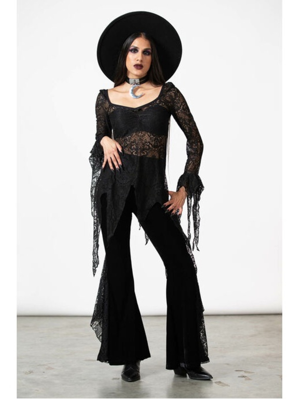 KILLSTAR Mehina Velvet Bell Bottoms